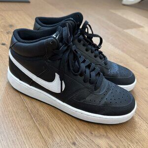 Nike Court Vision Mid Next Nature - Ladies Size 7.5 - EUC - Black & White